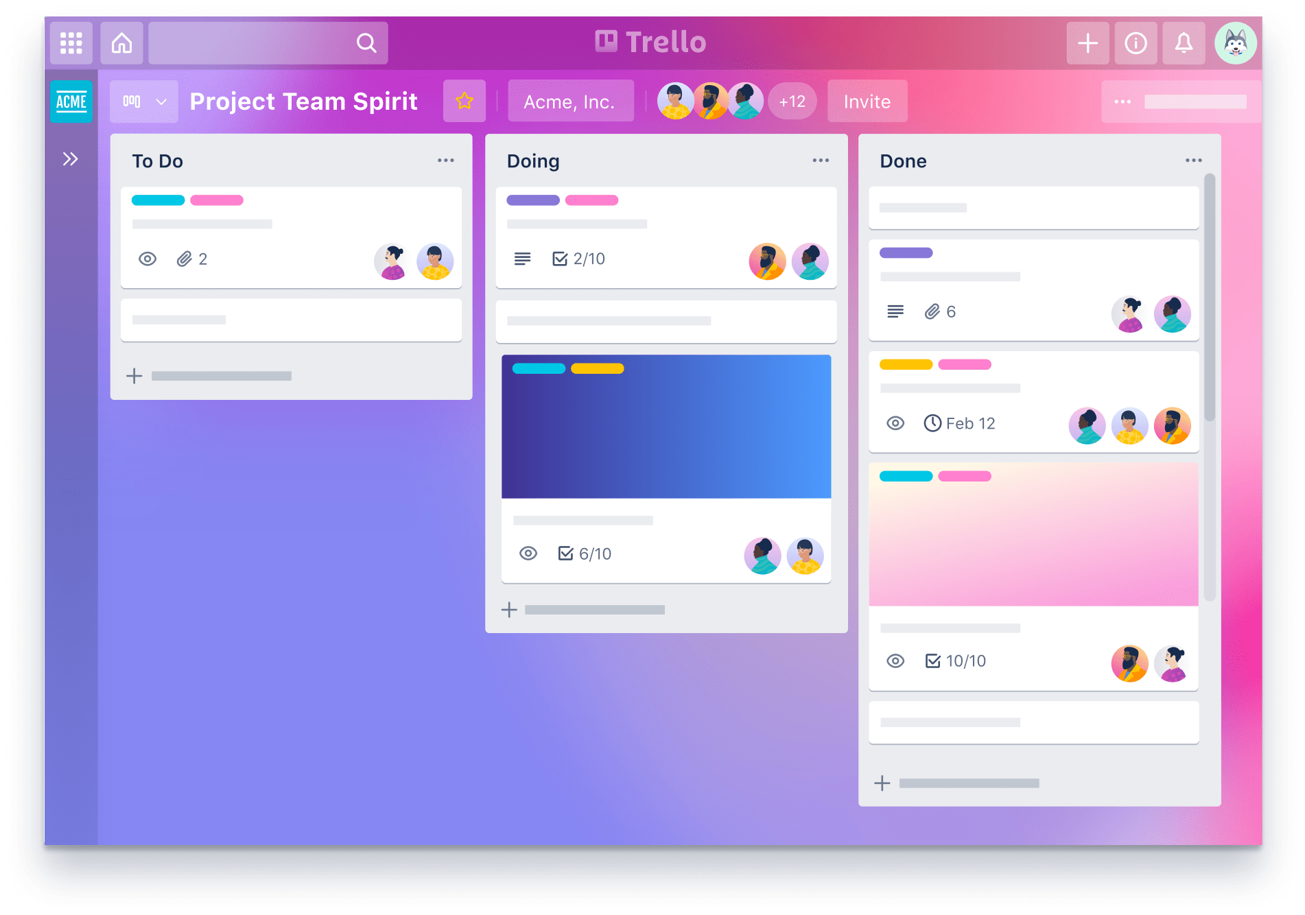 Trello project planning tool