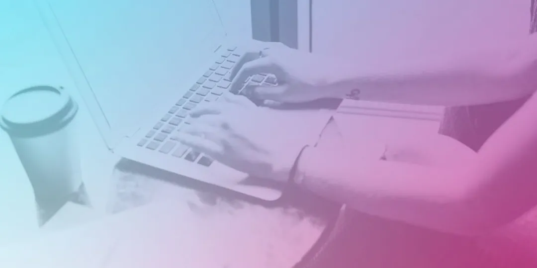 Person typing on a laptop